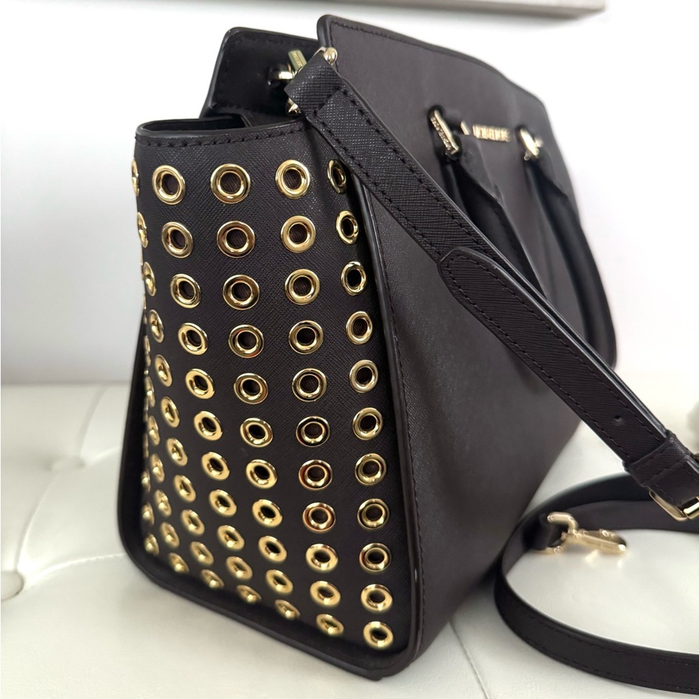 Michael Kors Selma Grommet Large Saffiano Leather Satchel